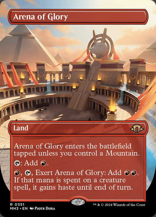 Arena of Glory (Borderless) - Foil Lightly Played