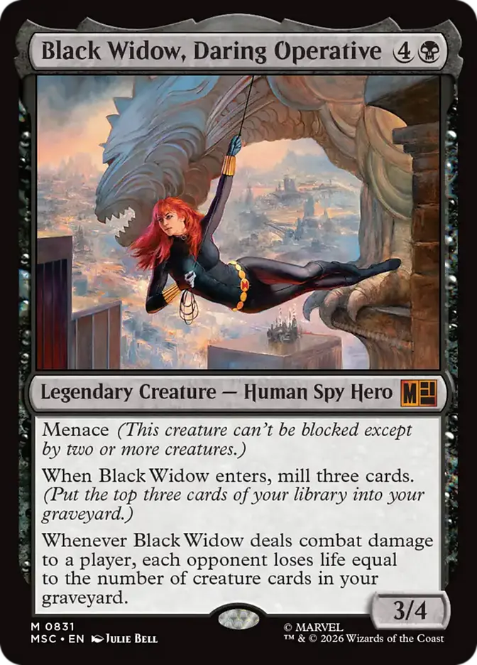 Black Widow, Daring Operative - Foil Lightly Played