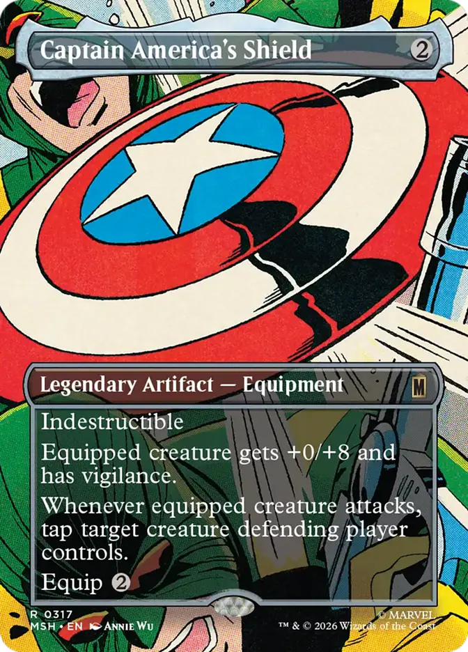 Captain America's Shield (Borderless) (0317) - Lightly Played