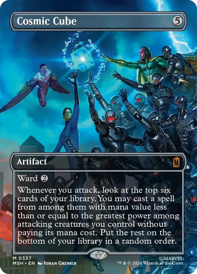 Cosmic Cube (Borderless) (0337) - Foil Lightly Played