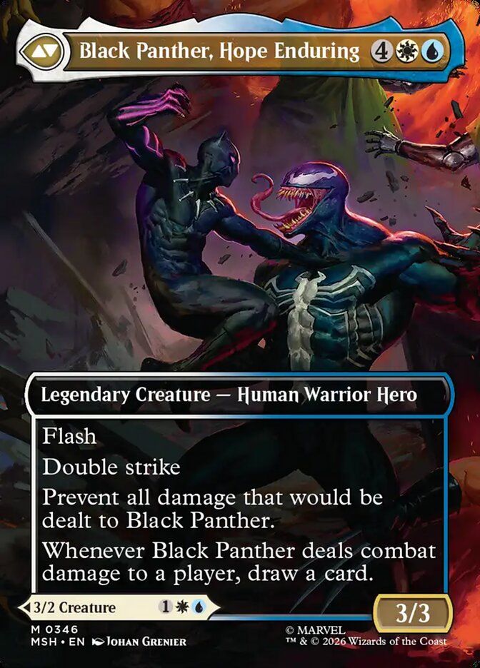 King T'Challa (Borderless) (0346) // Black Panther, Hope Enduring - Lightly Played