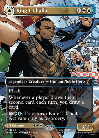 King T'Challa (Borderless) (0346) // Black Panther, Hope Enduring - Lightly Played