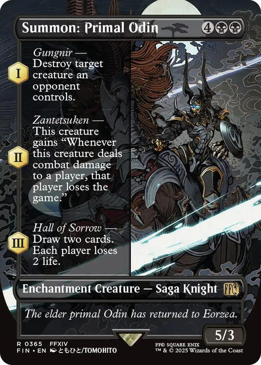 Summon: Primal Odin (Borderless) - Foil Lightly Played