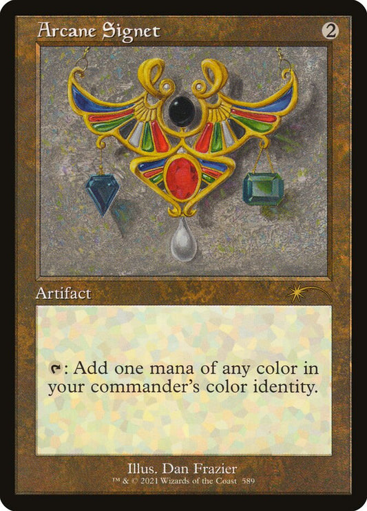 Arcane Signet - Foil Etched Lightly Played