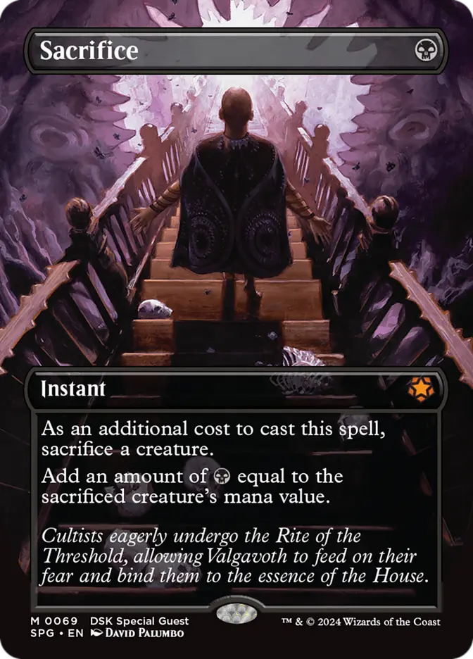 Sacrifice (Borderless) (SPG) - Lightly Played