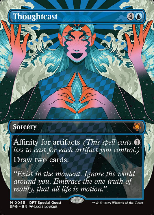 Thoughtcast (Borderless) (Special Guest) - Foil Lightly Played