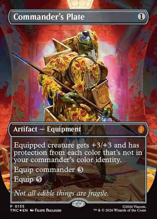 Commander's Plate (Borderless) - Foil Lightly Played