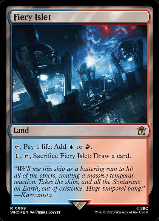 Fiery Islet (Extended Art) (Surge Foil) - Foil Lightly Played