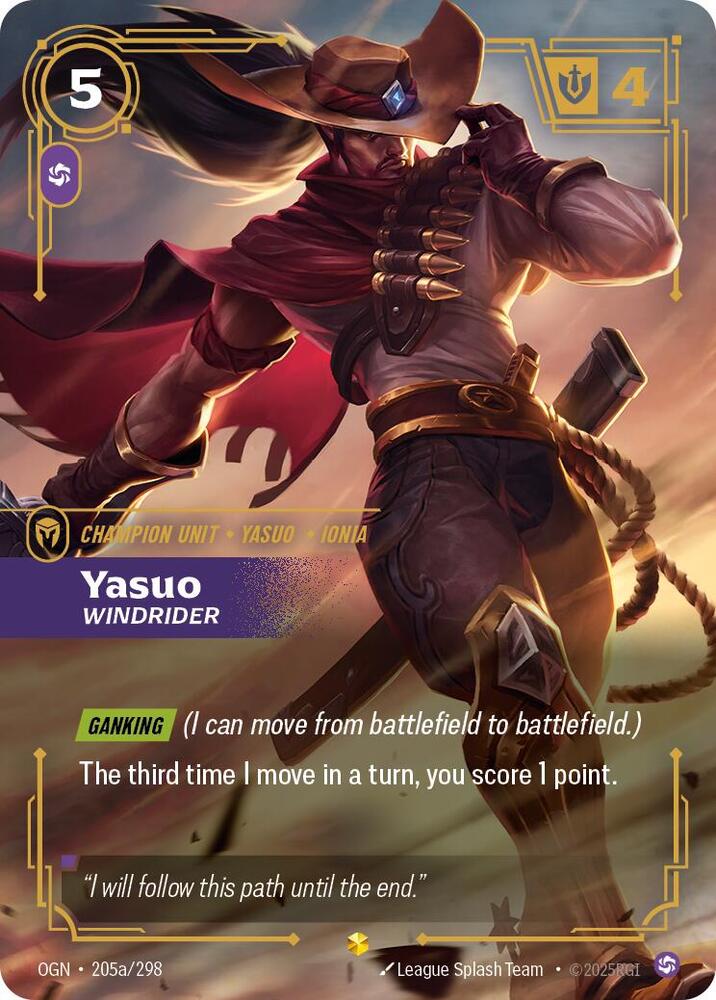 Yasuo - Windrider (Alternate Art) - Lightly Played
